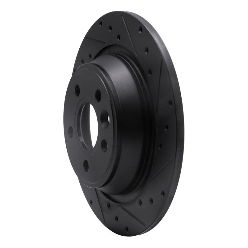 R1 09-15 Ford Focus RS (Mexico) Rear Right Drilled & Slotted Black Brake Rotor