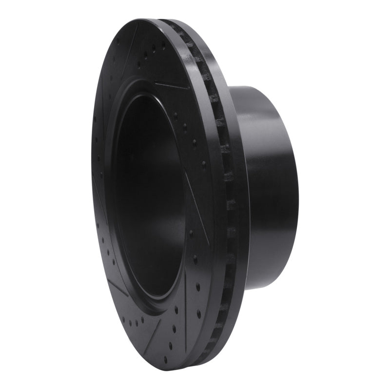 R1 19-25 Ram 3500 Rear Right Drilled & Slotted Black Brake Rotor