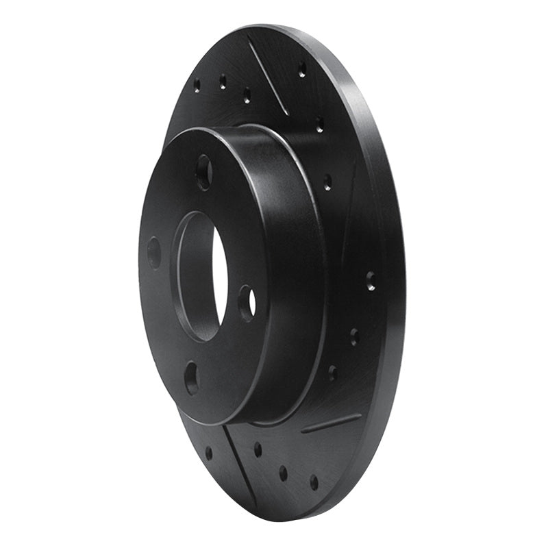 R1 81-87 Renault ALLIANCE Front Right Drilled & Slotted Black Brake Rotor