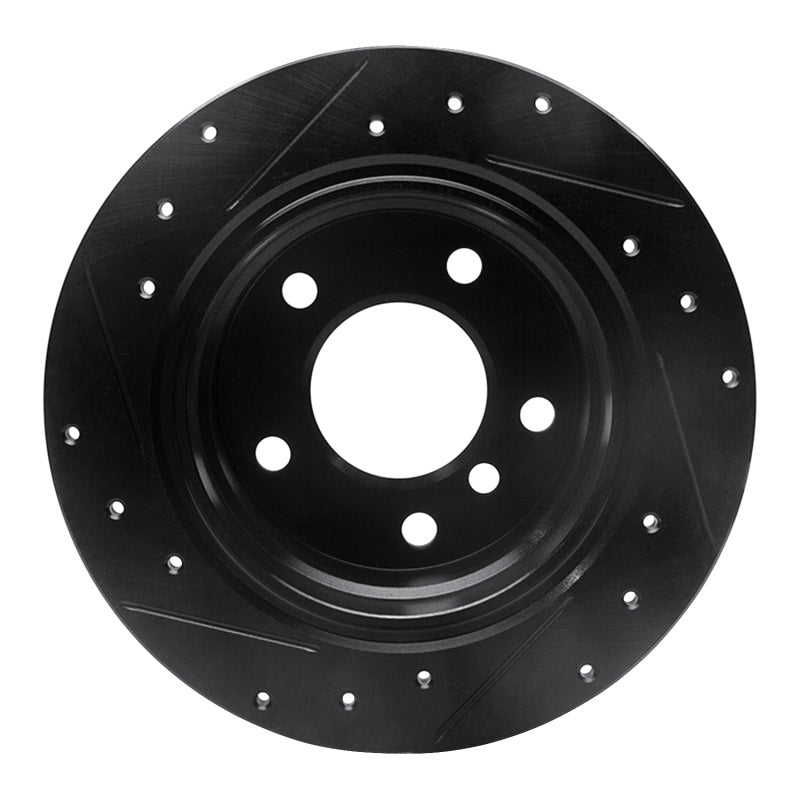 R1 96-02 BMW Z3 Rear Right Drilled & Slotted Black Brake Rotor