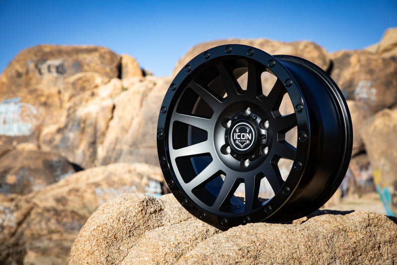 ICON Compression 18x9 6x135 6mm Offset 5.25in BS 87.1mm Double Black Wheel