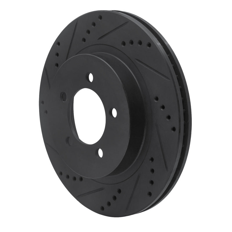 R1 02-05 Ford Explorer Front Left Drilled & Slotted Black Brake Rotor