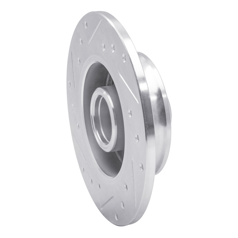 R1 85-02 Volkswagen CORRADO Rear Right Drilled & Slotted Silver Brake Rotor