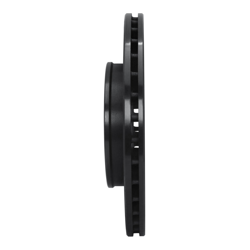 R1 84-87 Audi 4000 Quattro Front Left Drilled & Slotted Black Brake Rotor