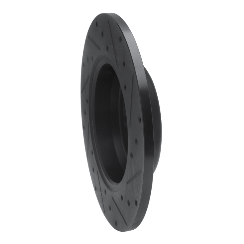 R1 15-21 Mercedes-Benz C300 Coupe & Convertible Rear Left Drilled & Slotted Black Brake Rotor