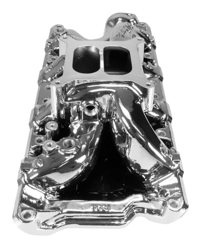 Edelbrock Ford Small-Block 289-302-347 RPM Air-Gap Intake Manifold - Chrome Plasma Finish