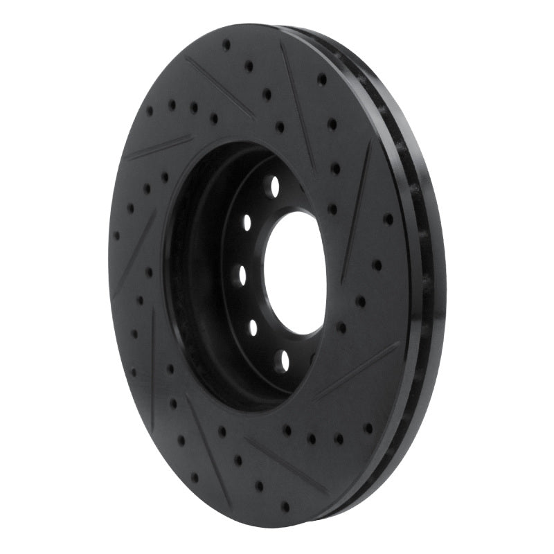 R1 99-03 Ford Windstar Front Left Drilled & Slotted Black Brake Rotor