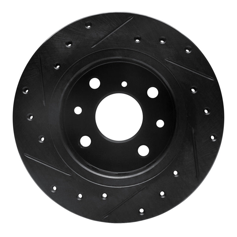 R1 94-00 Kia Spectra Front Right Drilled & Slotted Black Brake Rotor