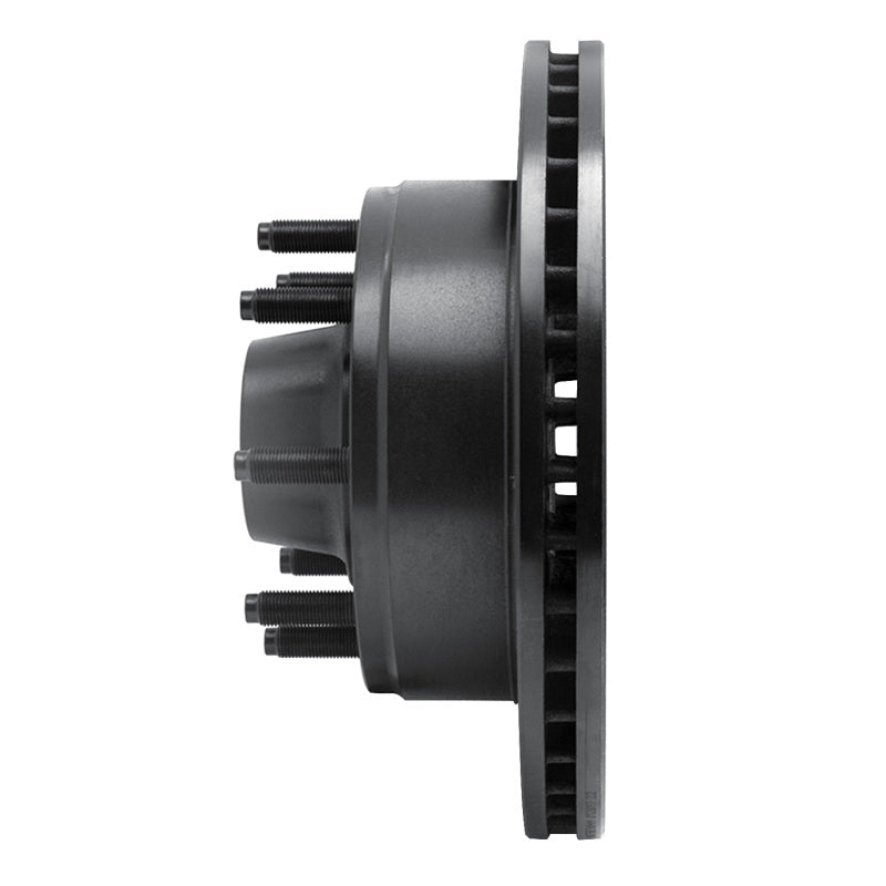 R1 80-85 Ford F-250 2WD (Excl Super Duty) Front Left Drilled & Slotted Black Brake Rotor
