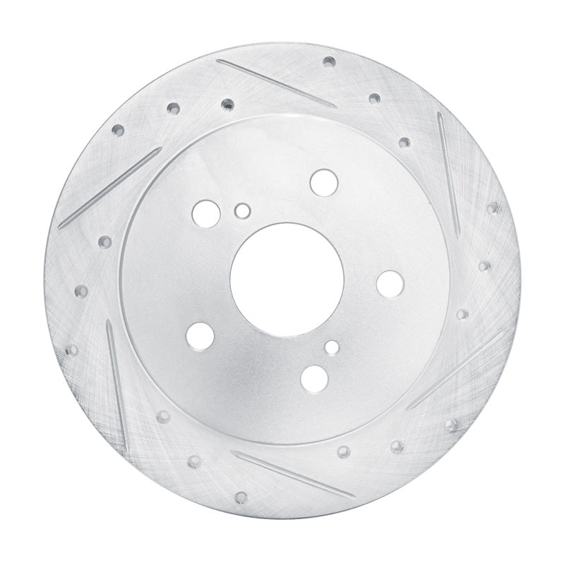 R1 15-25 Lexus ES250 Rear Right Drilled & Slotted Silver Brake Rotor