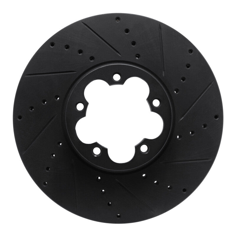 R1 15-25 Ford Transit-350 HD/DRW Front Right Drilled & Slotted Black Brake Rotor