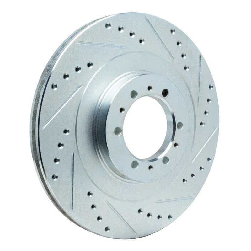 R1 98-04 Mitsubishi Montero Sport (USA/Canada) Front Right Drilled & Slotted Silver Brake Rotor