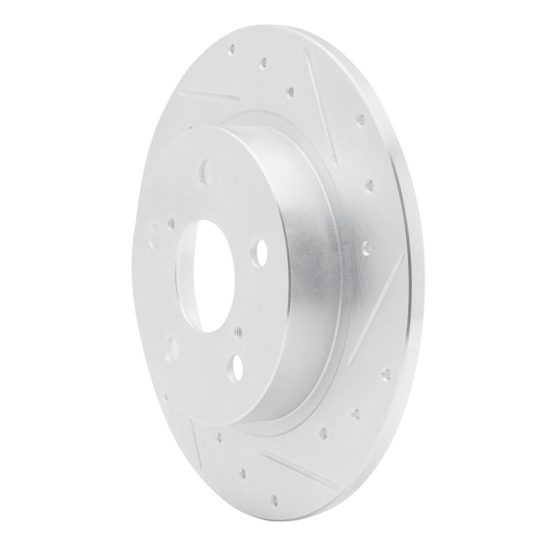 R1 11-16 Scion TC Rear Right Drilled & Slotted Silver Brake Rotor