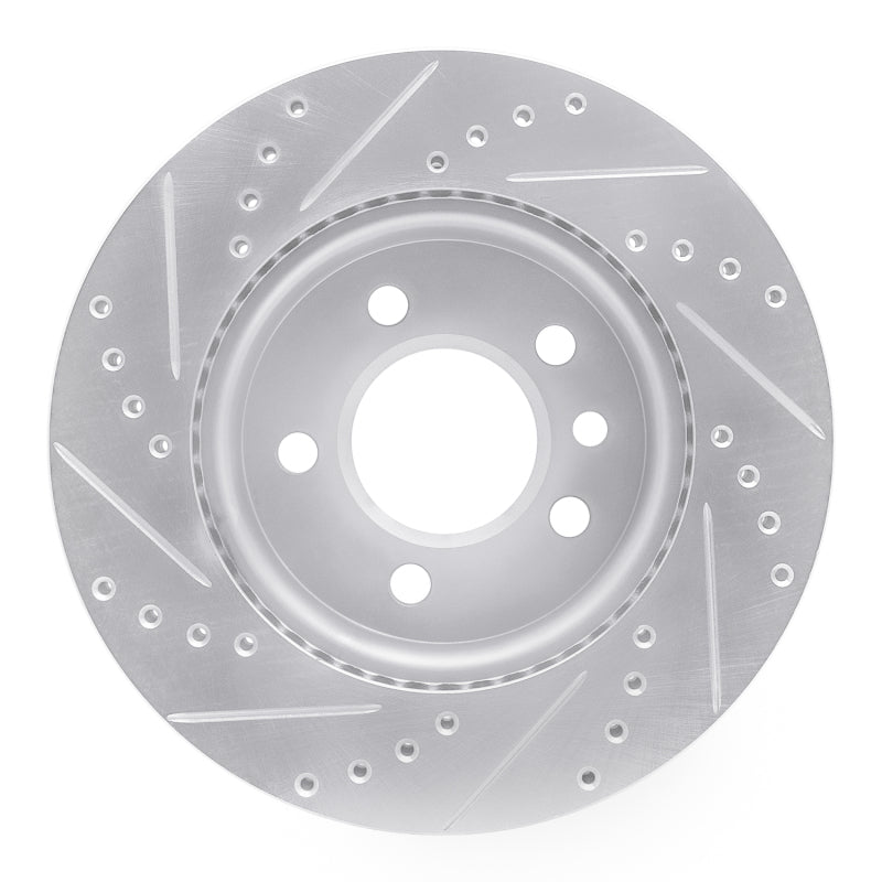 R1 10-17 Volkswagen AMAROK (Mexico) Front Right Drilled & Slotted Silver Brake Rotor