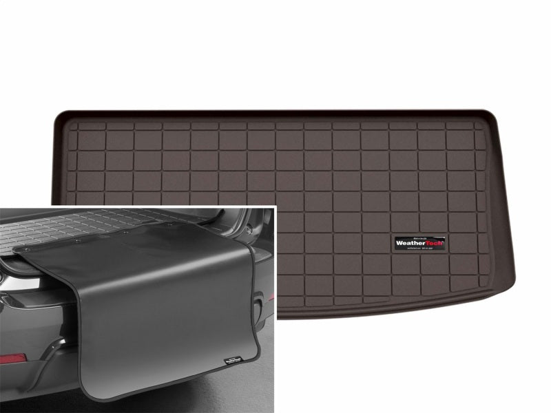 WeatherTech 2026 Cadillac Vistiq Behind 3rd Row Cargo Liner w/Bumper Protector - Cocoa
