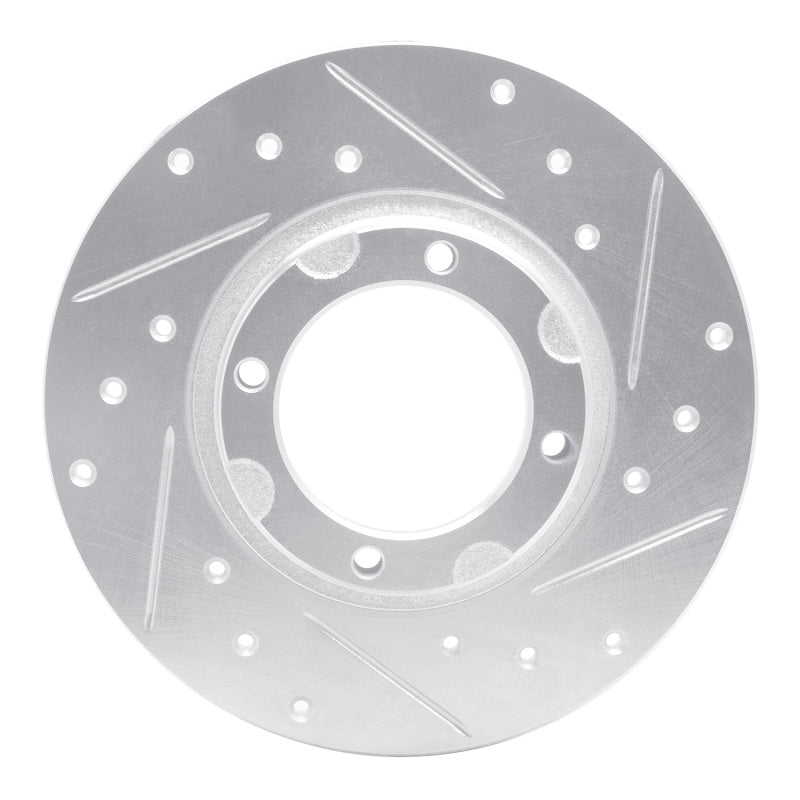 R1 80-82 Toyota Tercel Front Right Drilled & Slotted Silver Brake Rotor