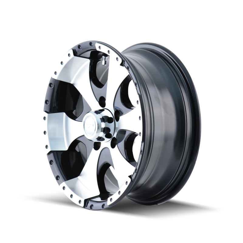 ION Type 136 15x6 / 5x114.3 BP / 0mm Offset / 83.82mm Hub Black/Machined Wheel