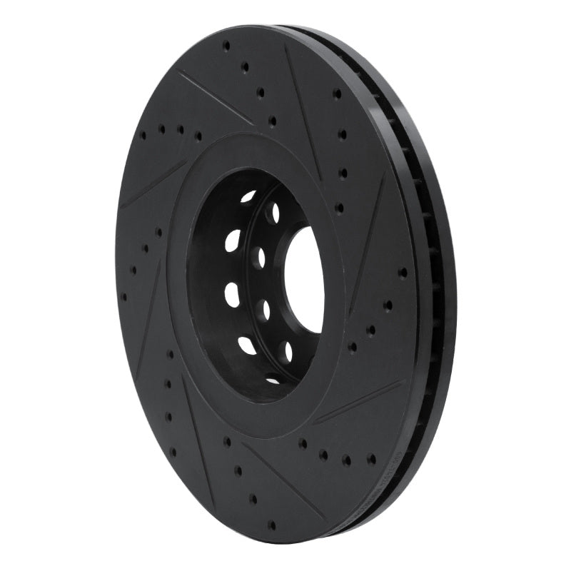 R1 02-05 Volkswagen Passat (USA/Canada) Front Left Drilled & Slotted Black Brake Rotor