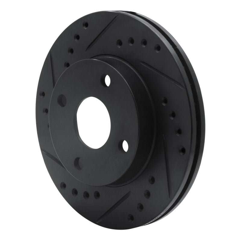 R1 90-01 Ford Escort Front Left Drilled & Slotted Black Brake Rotor