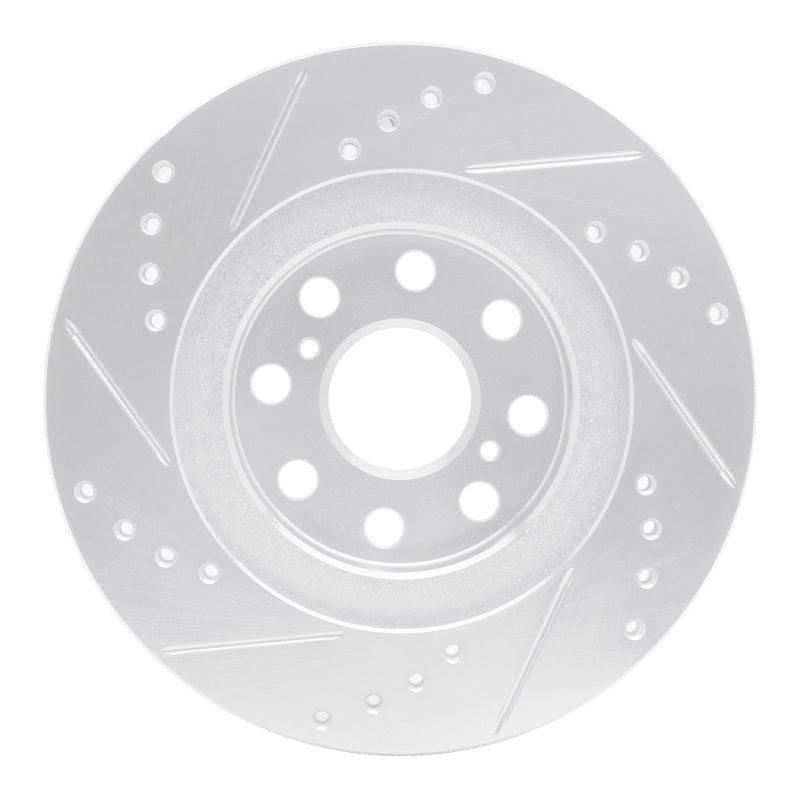 R1 00-05 Toyota MR2 Spyder Rear Right Drilled & Slotted Silver Brake Rotor