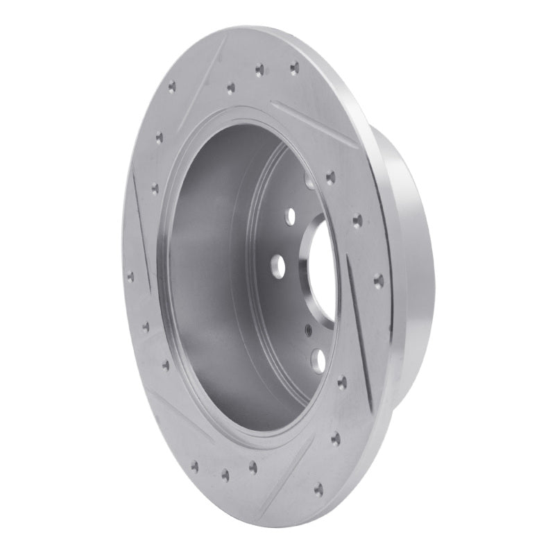 R1 12-18 Lexus ES300H Rear Right Drilled & Slotted Silver Brake Rotor