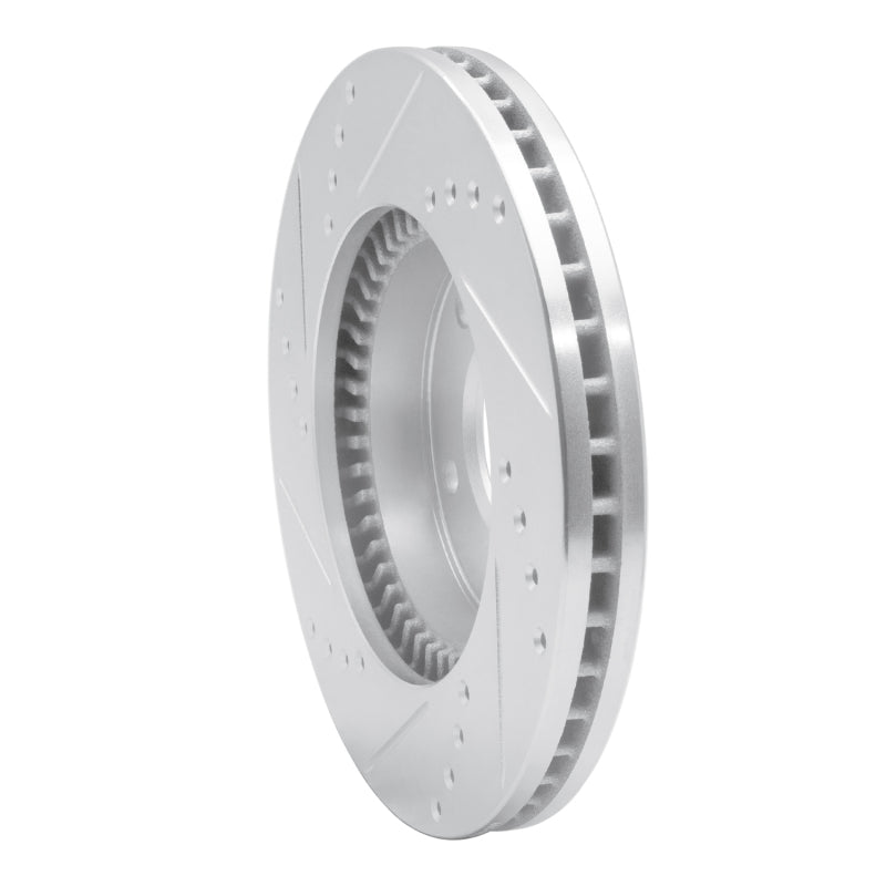 R1 95-06 Mazda Millenia Front Right Drilled & Slotted Silver Brake Rotor