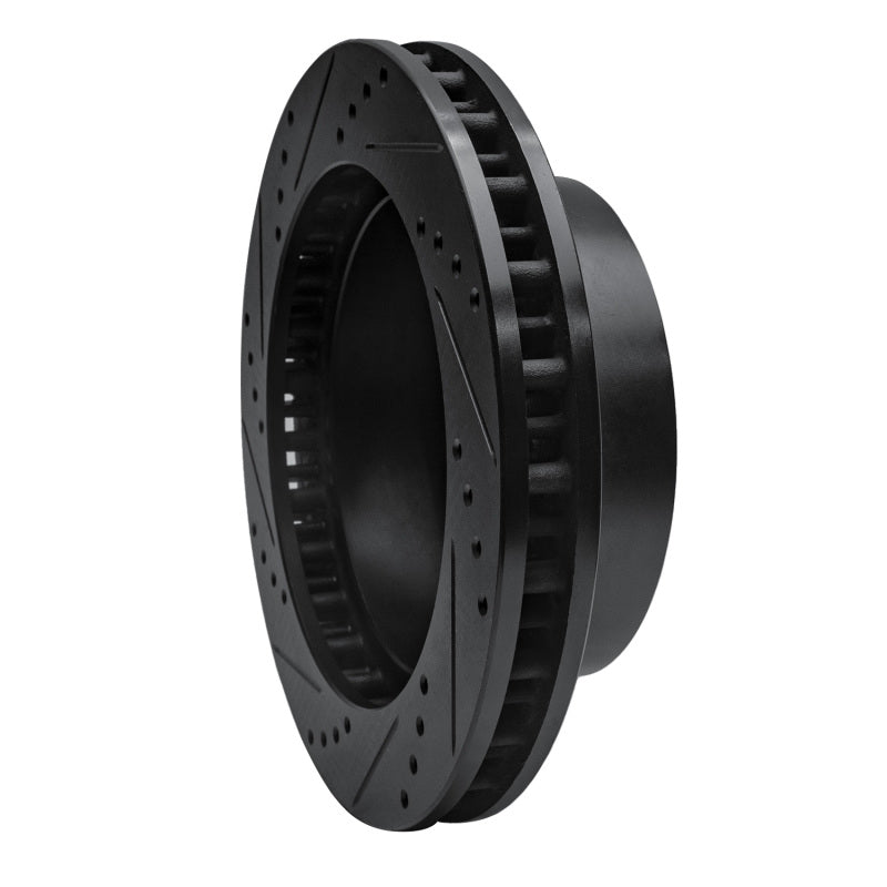 R1 99-05 Ford F-250 4WD (Super Duty) Front Right Drilled & Slotted Black Brake Rotor