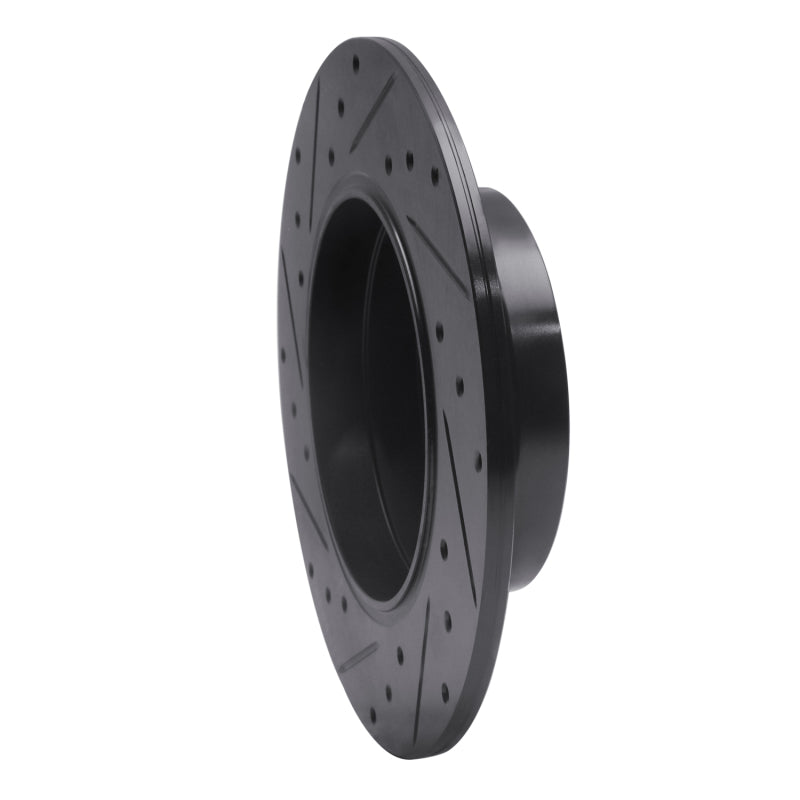 R1 96-98 Mercedes-Benz SL320 Rear Right Drilled & Slotted Black Brake Rotor