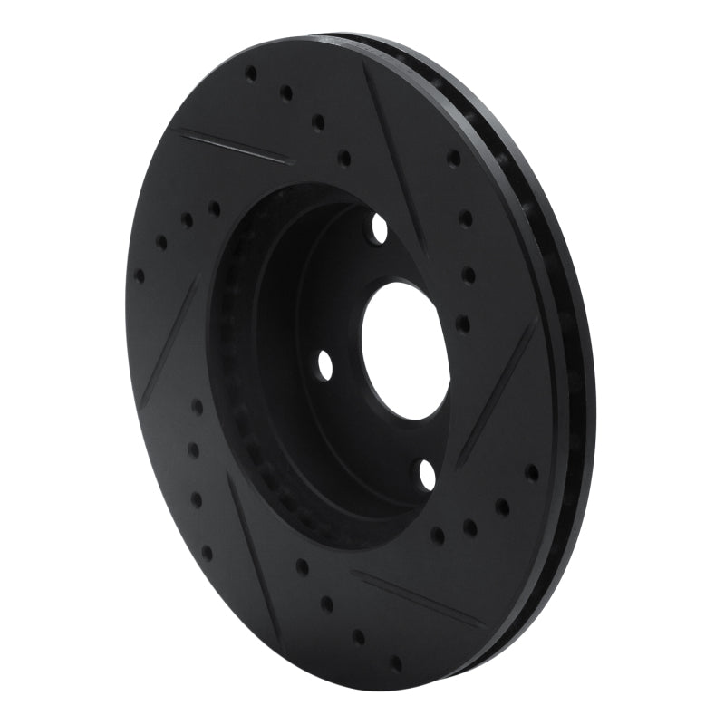 R1 90-03 Ford Escort Front Left Drilled & Slotted Black Brake Rotor