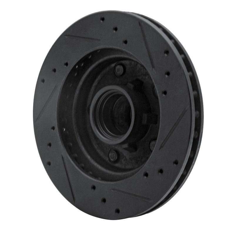 R1 1982-1995 Buick Regal Front Left Drilled & Slotted Black Brake Rotor
