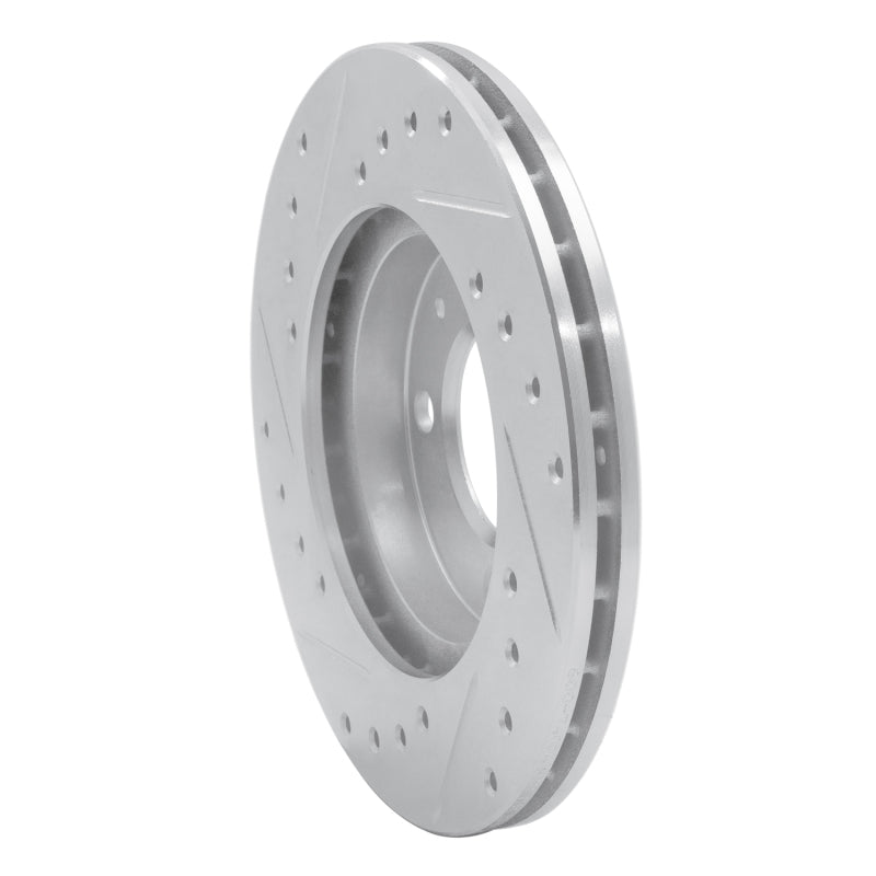 R1 80-08 Audi 4000 Front Right Drilled & Slotted Silver Brake Rotor