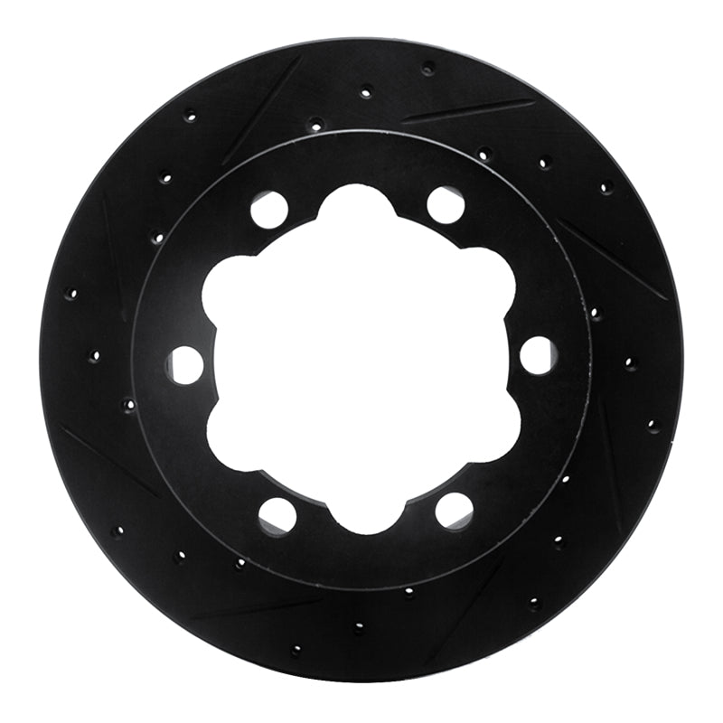 R1 02-06 Dodge Sprinter 3500 Rear Left Drilled & Slotted Black Brake Rotor