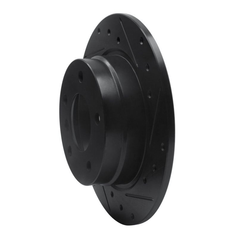 R1 91-99 BMW 323I Rear Right Drilled & Slotted Black Brake Rotor