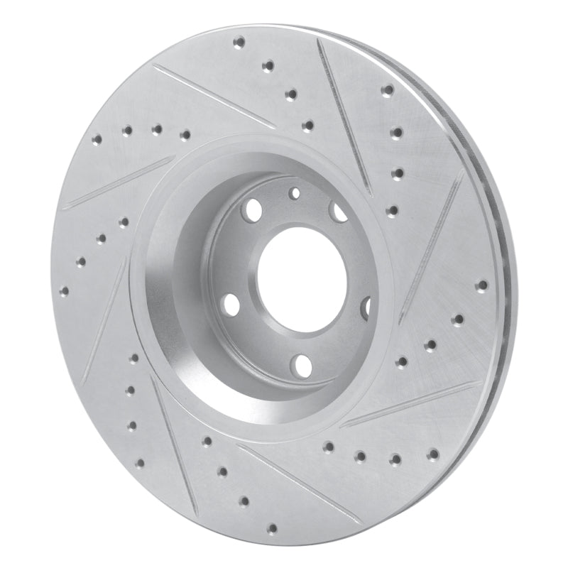 R1 05-11 Audi A6 (USA/Canada) Front Left Drilled & Slotted Silver Brake Rotor