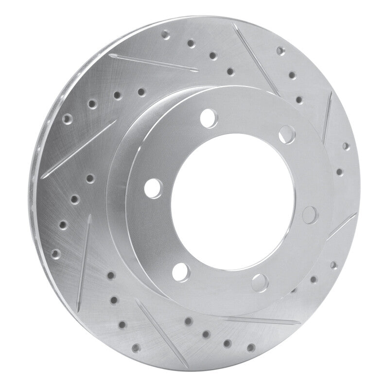 R1 95-04 Toyota 4Runner Front Right Drilled & Slotted Silver Brake Rotor