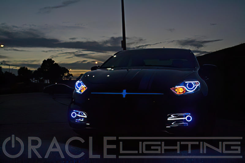 Oracle 13-16 Dodge Dart Surface Mount LED Projector Fog Light Halo Kit - Blue