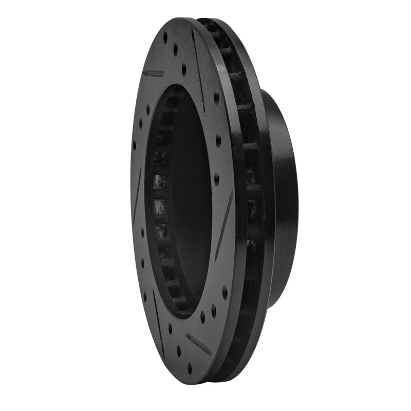 R1 81-94 Ford Escort Front Left Drilled & Slotted Black Brake Rotor
