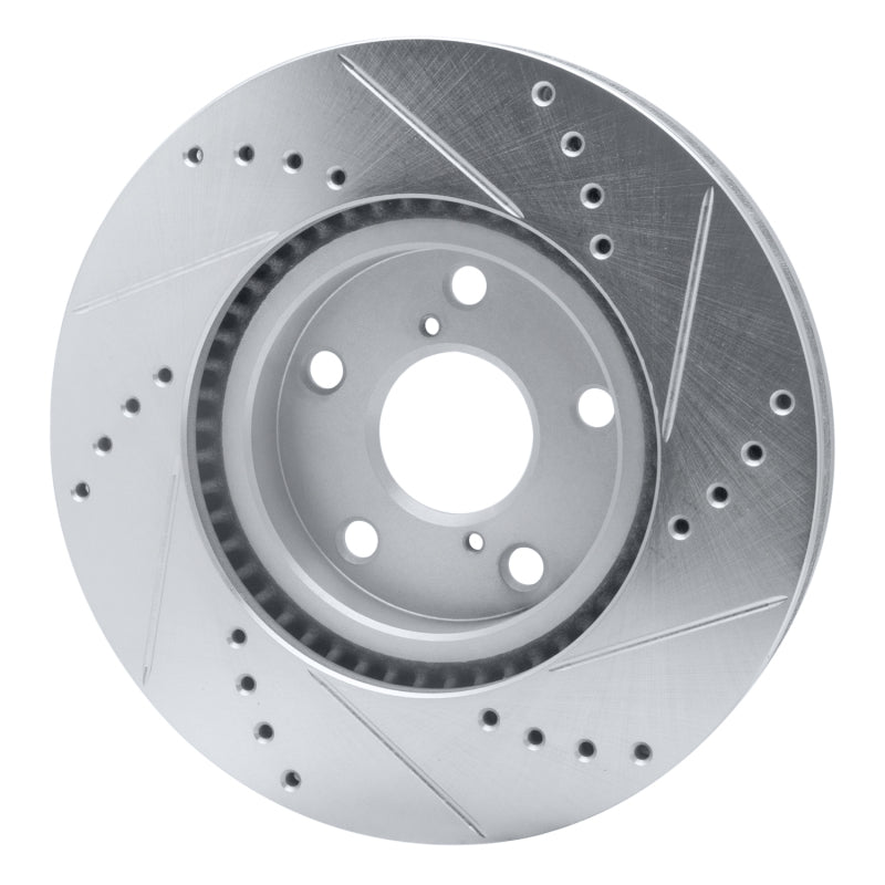 R1 92-10 Lexus IS300 Front Left Drilled & Slotted Silver Brake Rotor