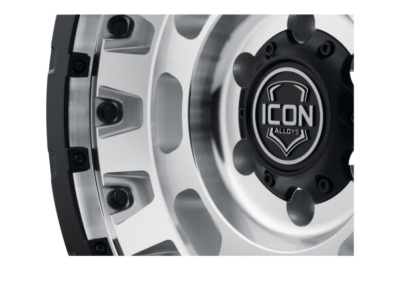 ICON Hammer Pro 17x8.5 / 5x150 / 25MM / 5.75in BS - Silver Machined