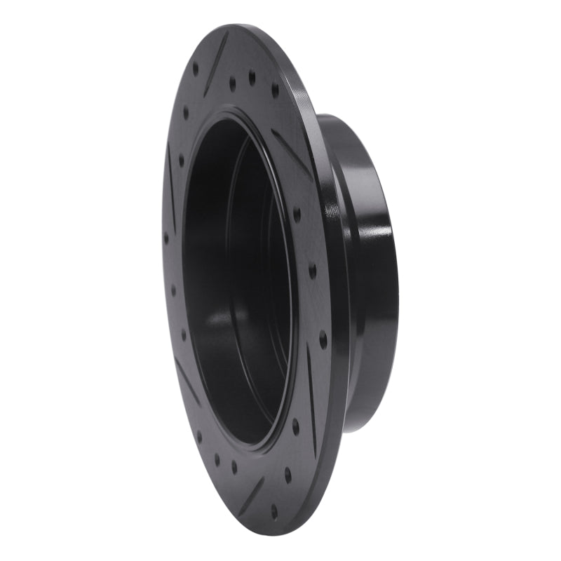 R1 83-95 Mercedes-Benz 300D Rear Right Drilled & Slotted Black Brake Rotor