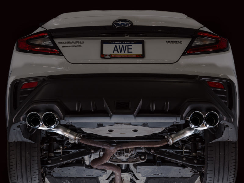 AWE Tuning 22-25 Subaru VB WRX Track Edition Axle-Back Exhaust - Chrome Silver Tips