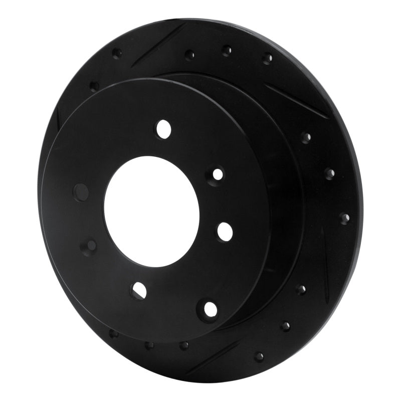 R1 99-06 Hyundai Sonata Rear Left Drilled & Slotted Black Brake Rotor