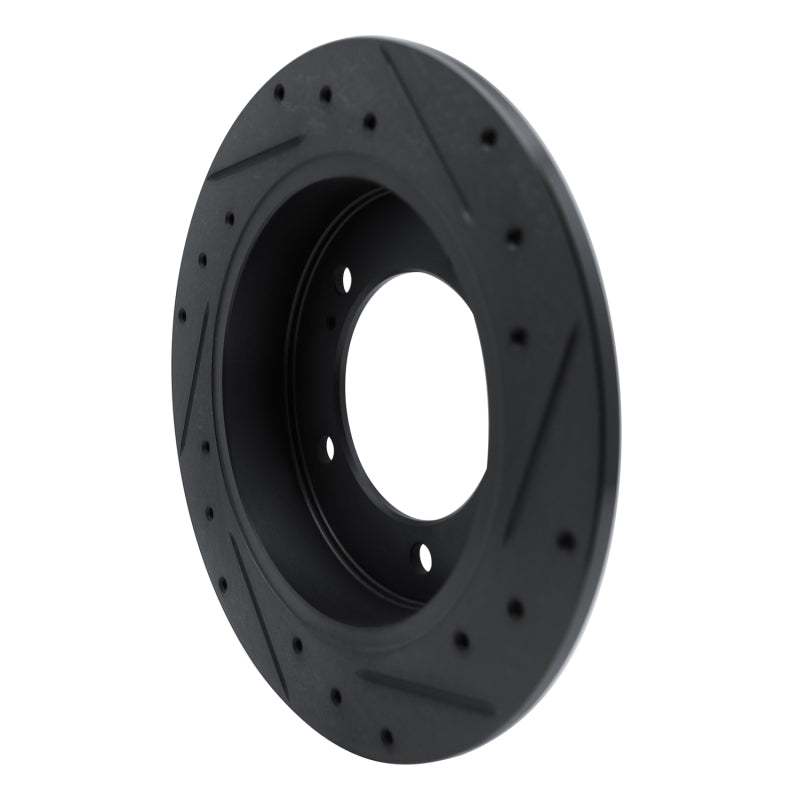 R1 83-98 Chevrolet Tracker Front Left Drilled & Slotted Black Brake Rotor