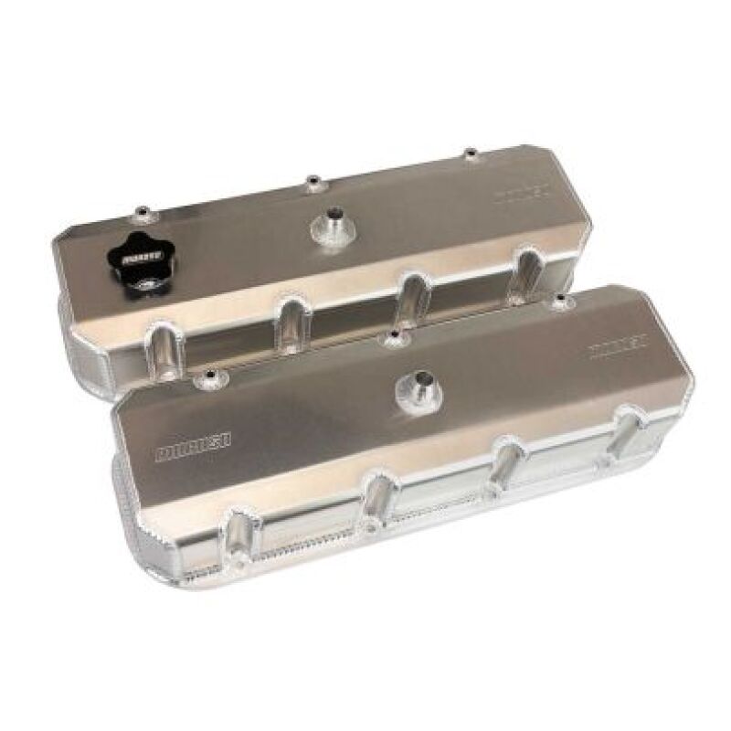 Moroso GM BBC -12AN Breather 3.875in Tall Aluminum Valve Cover - Pair