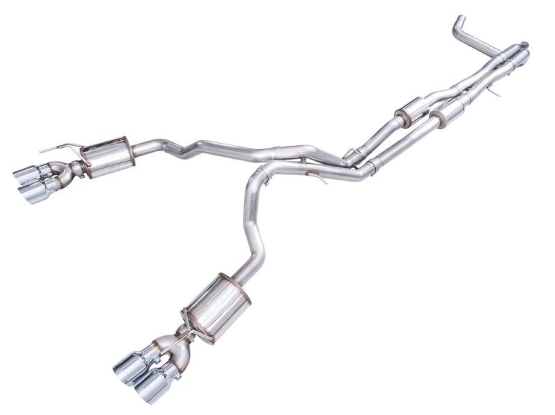 AWE 2021+ Chevy Tahoe/GM Yukon 6.2L 0FG Edition Cat Back Exhaust - Quad Chrome Silver Tips