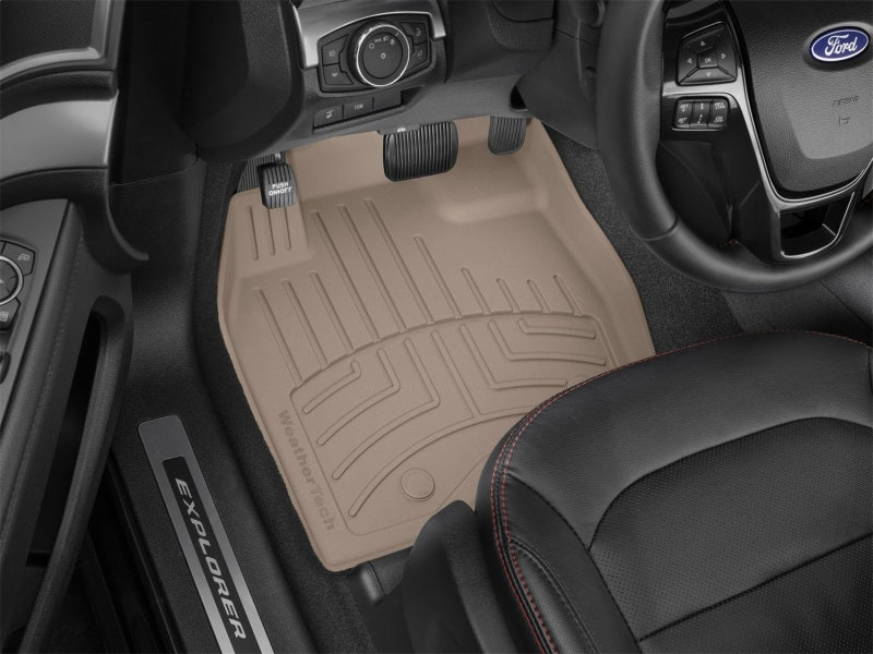 WeatherTech 2017+ Ford Explorer Front FloorLiner HP - Tan