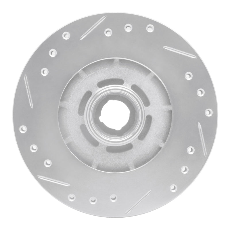 R1 1979-1983 Mazda RX-7 Front Right Drilled & Slotted Silver Brake Rotor
