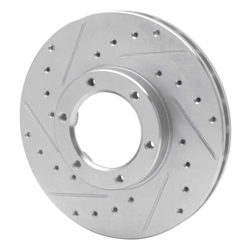 R1 87-88 Toyota Pickup Front Left Drilled & Slotted Silver Brake Rotor