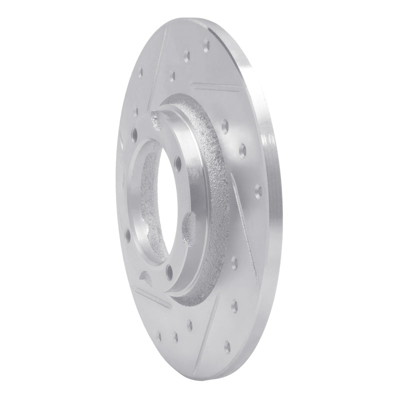 R1 80-82 Toyota Tercel Front Left Drilled & Slotted Silver Brake Rotor