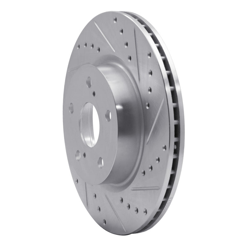 R1 86-92 Toyota Supra Front Right Drilled & Slotted Silver Brake Rotor